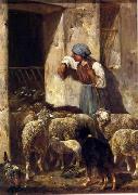 unknow artist Sheep 175 oil painting reproduction
